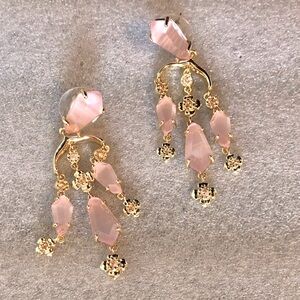 EEUC Kendra Scott June Earrings Light Pink Cat’s Eye/Gold